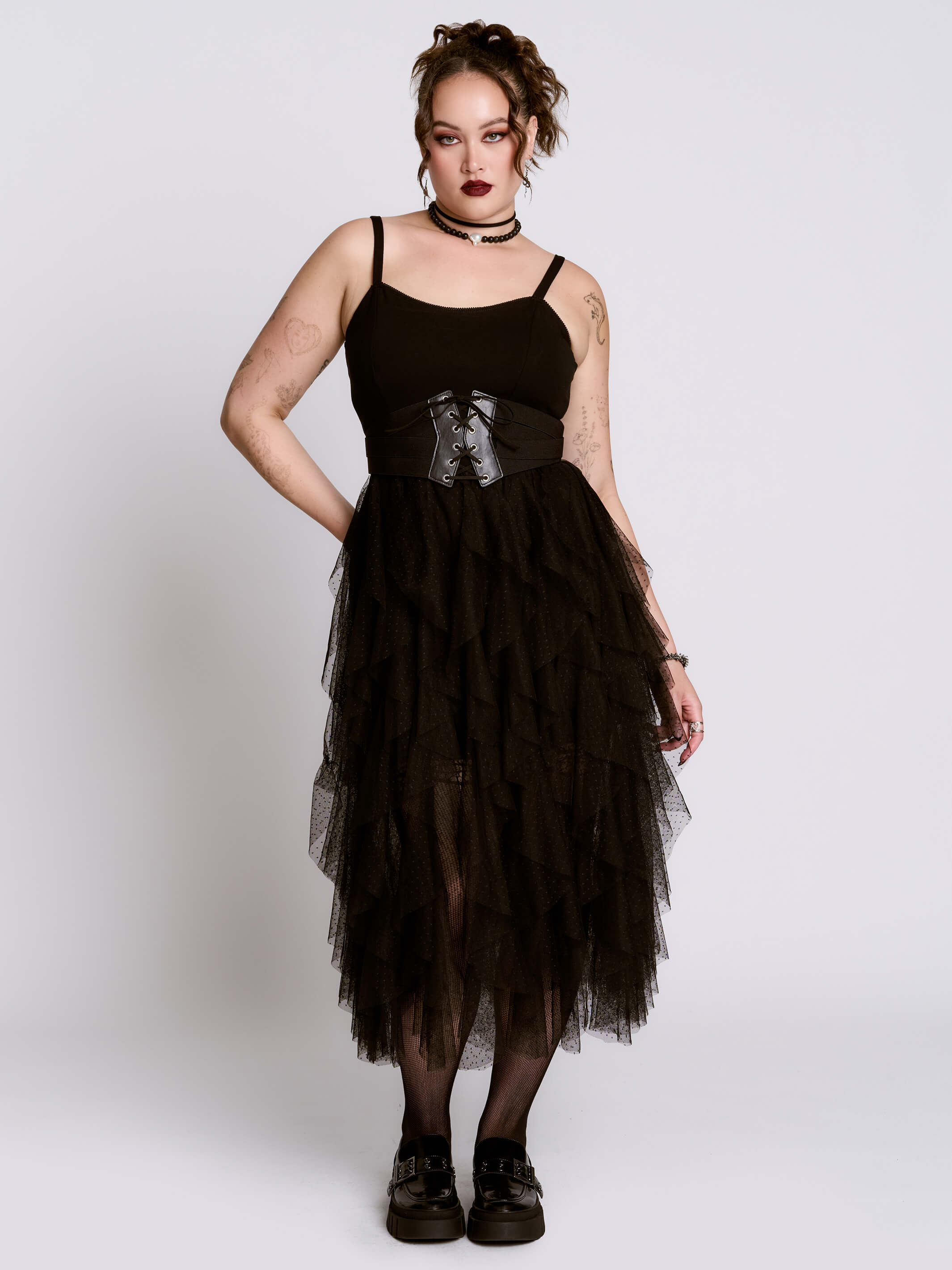 TIERED RUFFLE DRESS