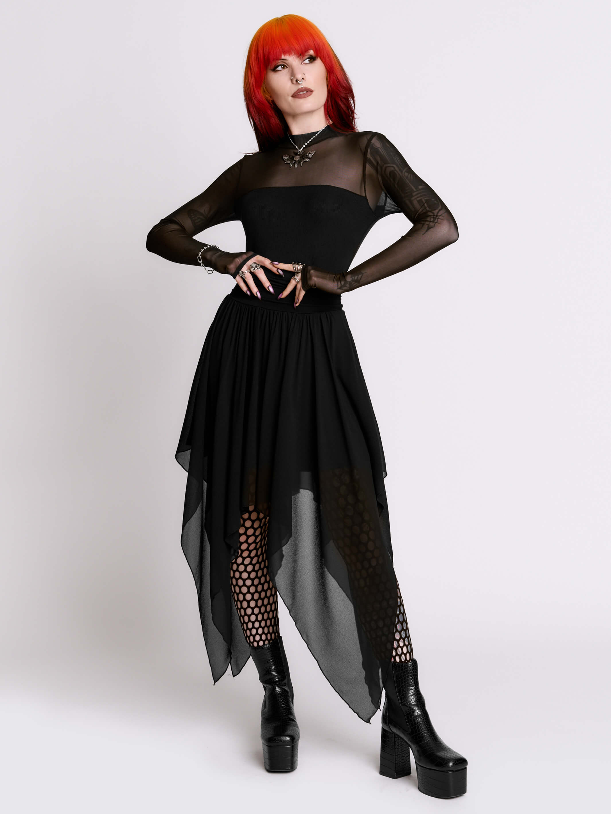 DARK BALLERINA CHIFFON SKIRT