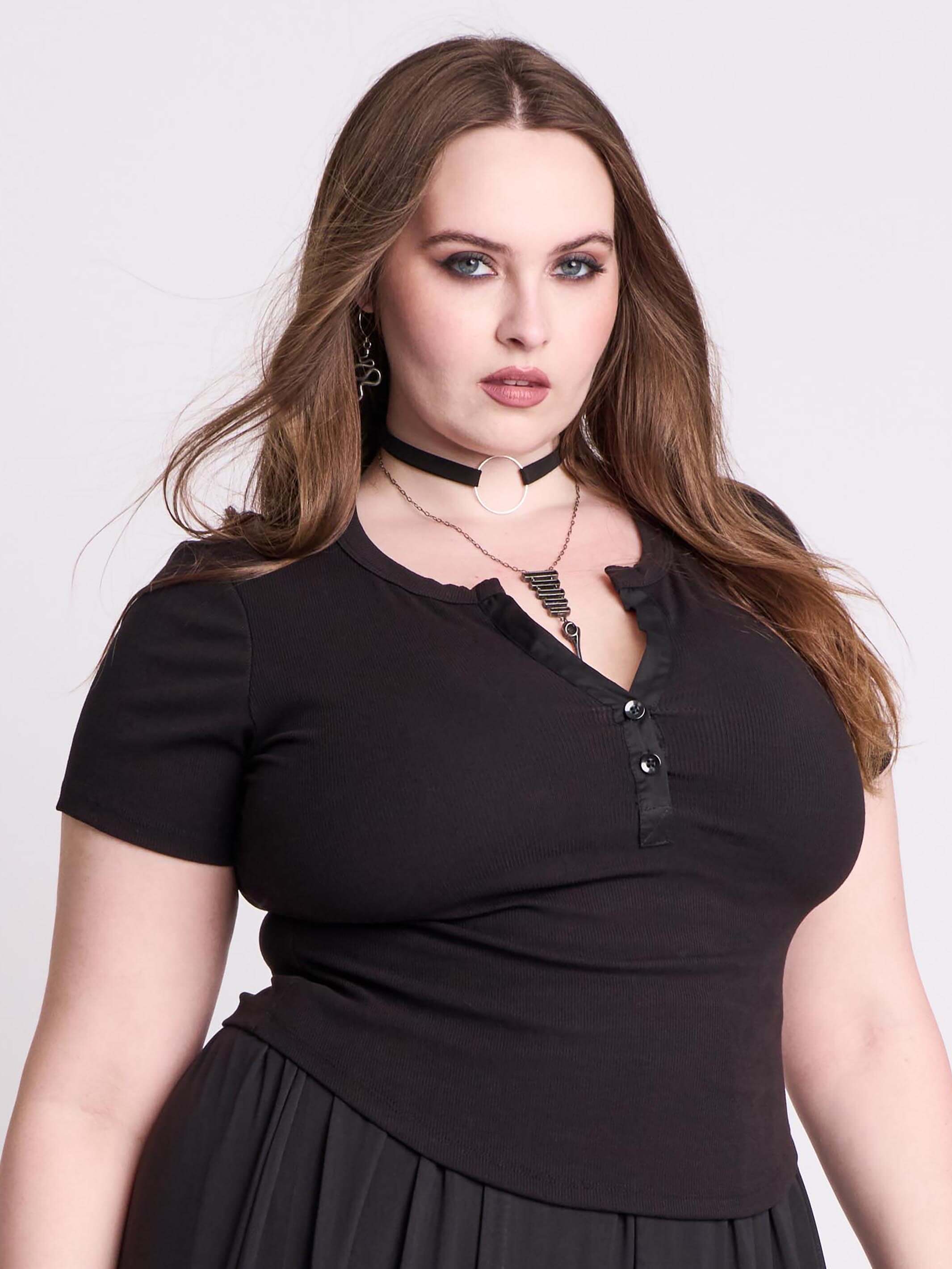 BABY RIB HENLEY TOP