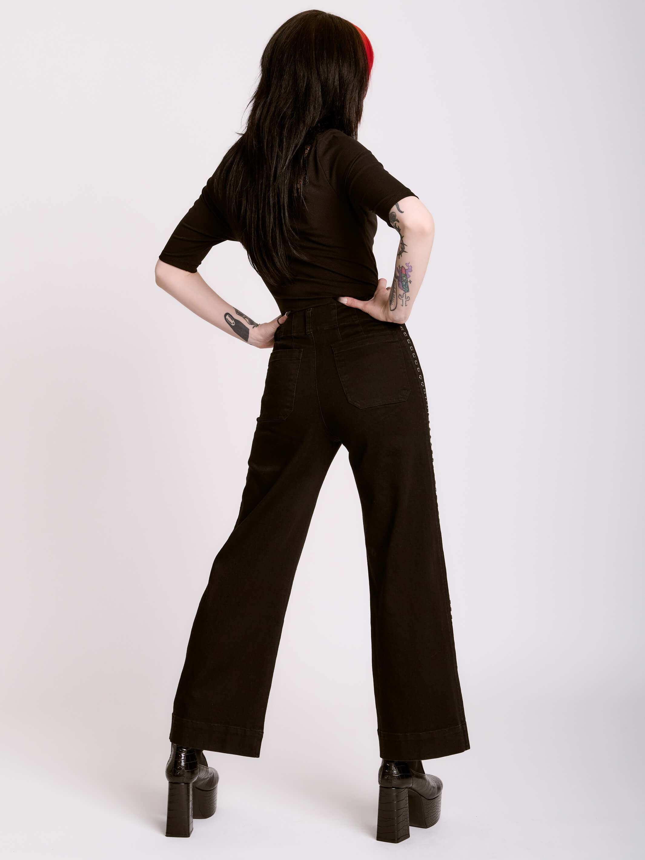 Studded Wide Leg Jeans