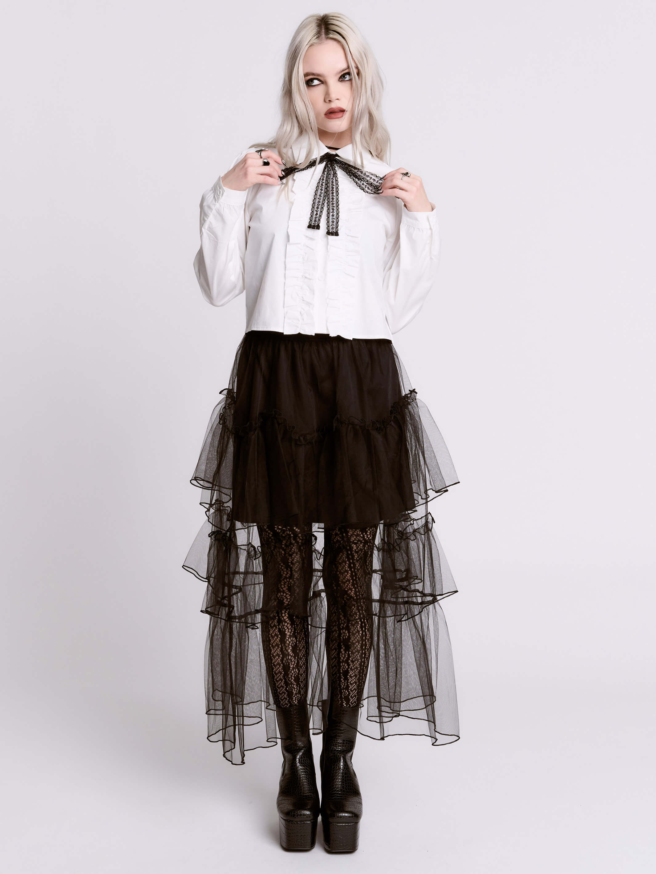 TULLE RUFFLE SKIRT