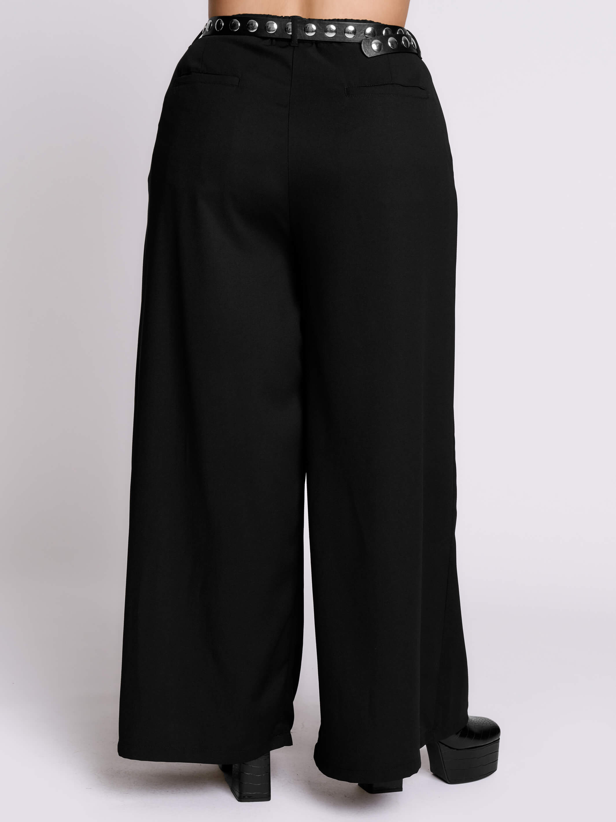 WIDE LEG CORPORATE GOTH TROUSERS