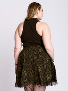 BAT EMBROIDERED MOCK NECK TANK