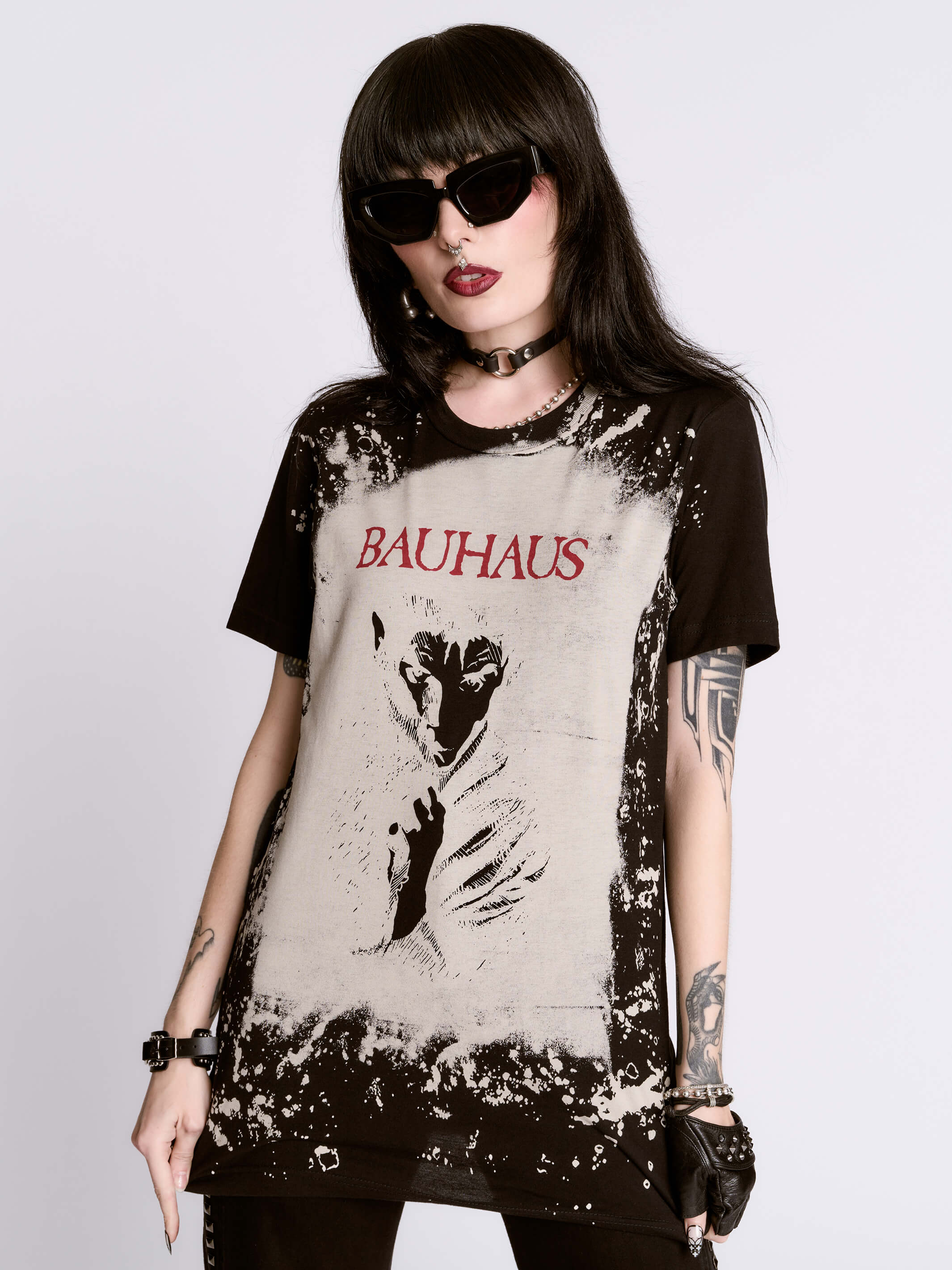 BAUHAUS SPLATTER BLEACH SHIRT