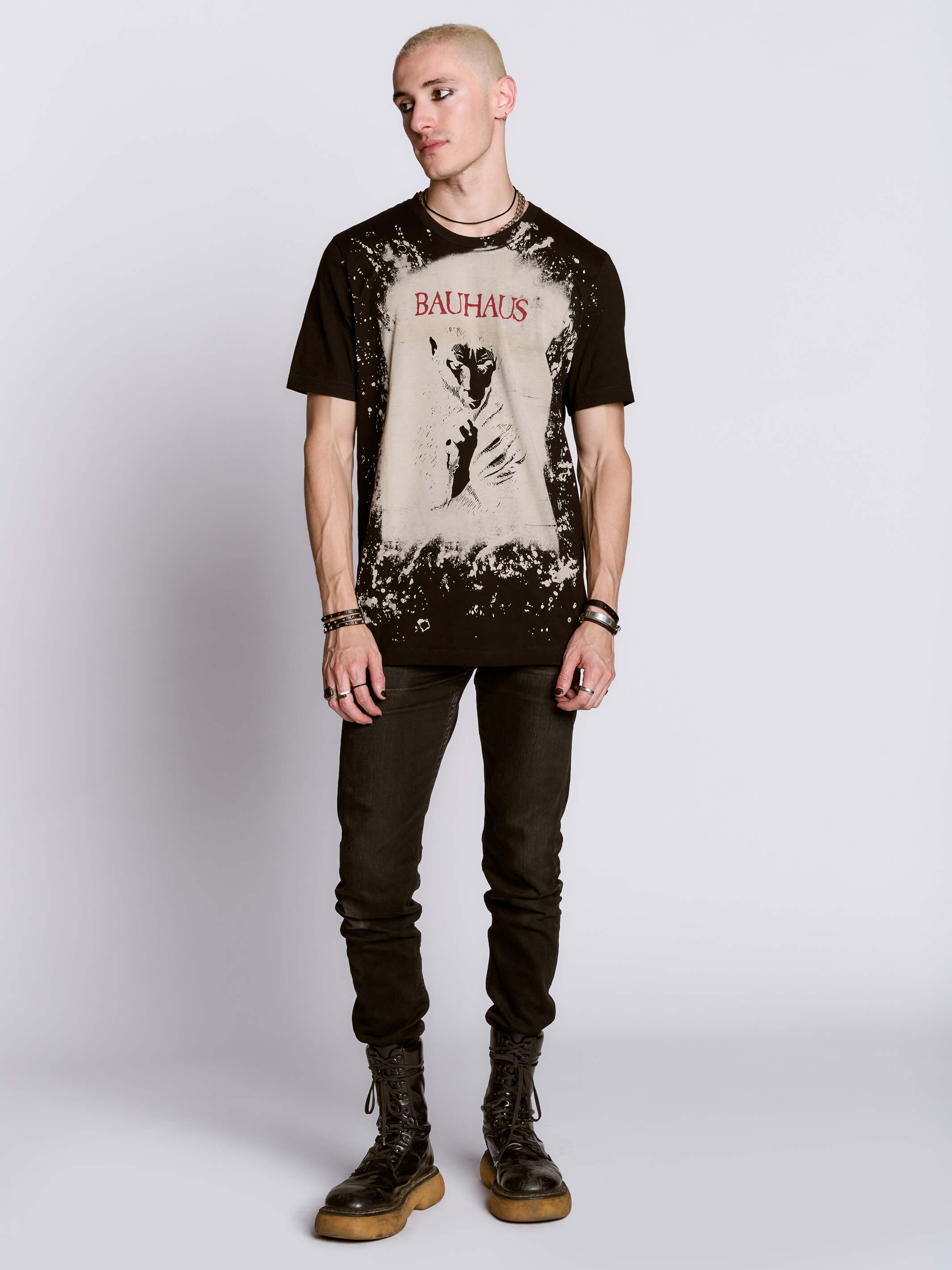 BAUHAUS SPLATTER BLEACH SHIRT