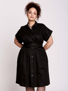 BUCKLE MIDI DRESS