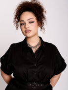 BUCKLE MIDI DRESS