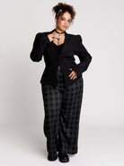 a black structured blazer