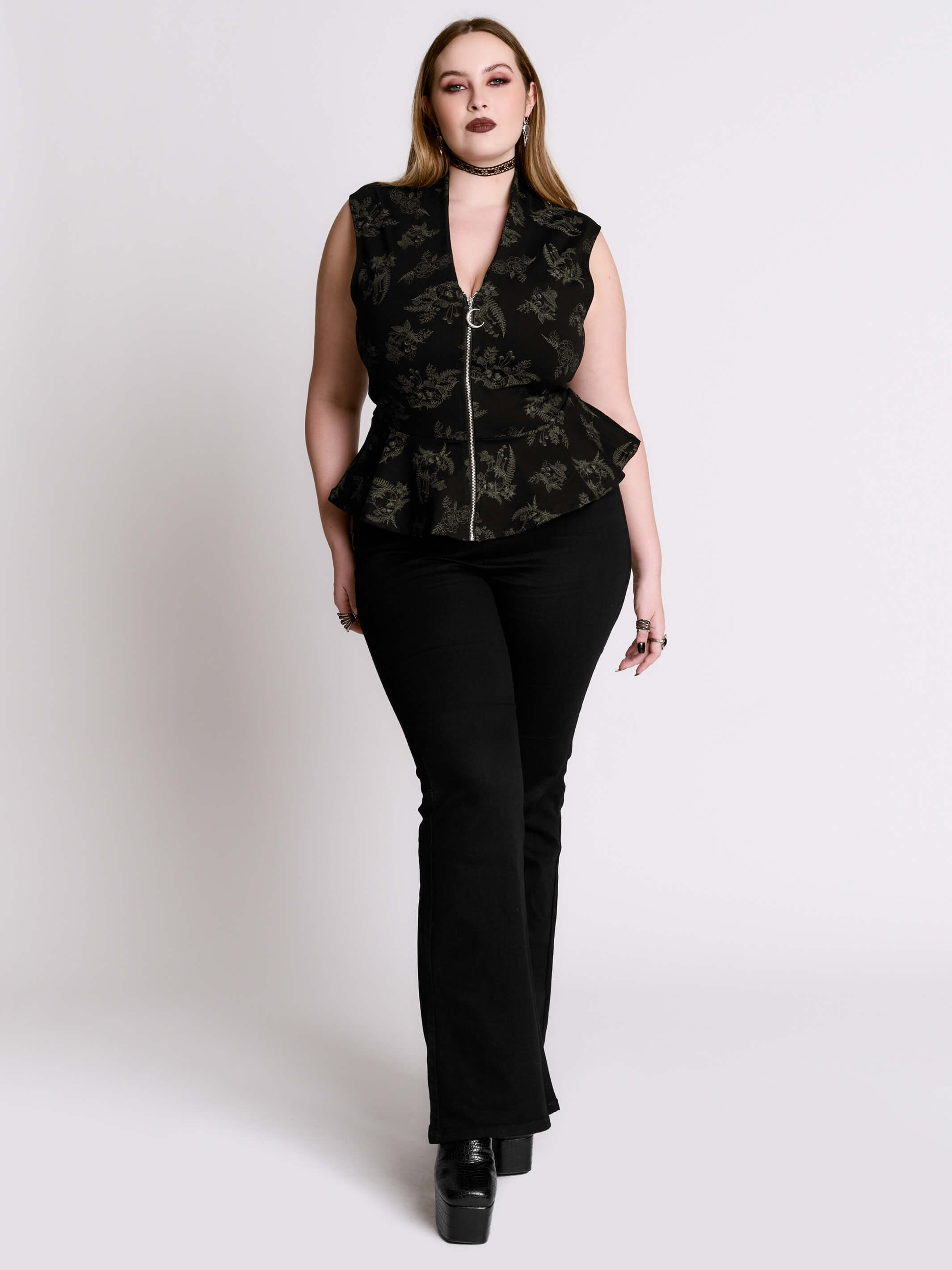 Decayed Forest Peplum Top