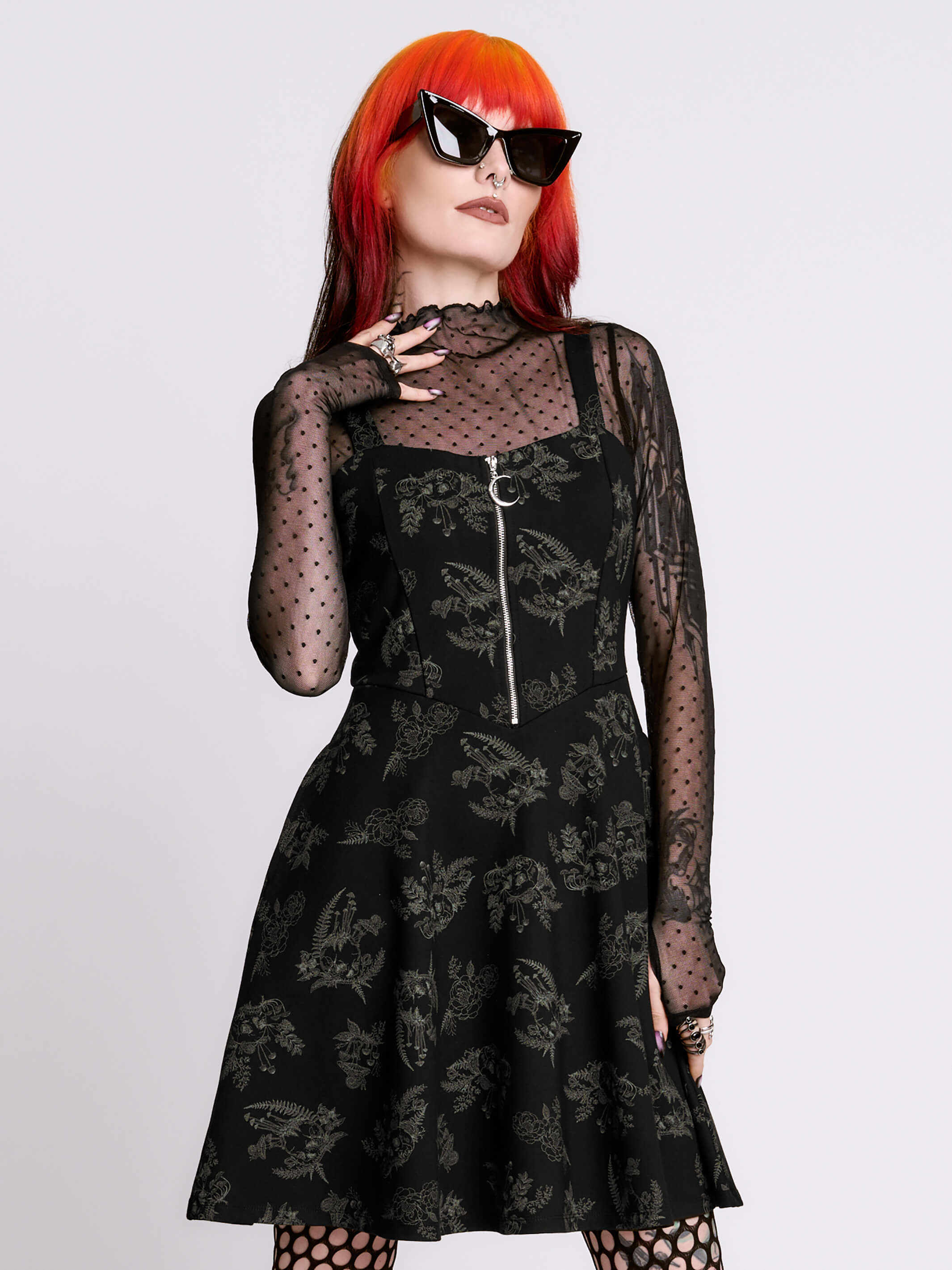 Decayed Forest Zipper Dress