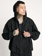 Embroidered Relics Zip Up Hoodie