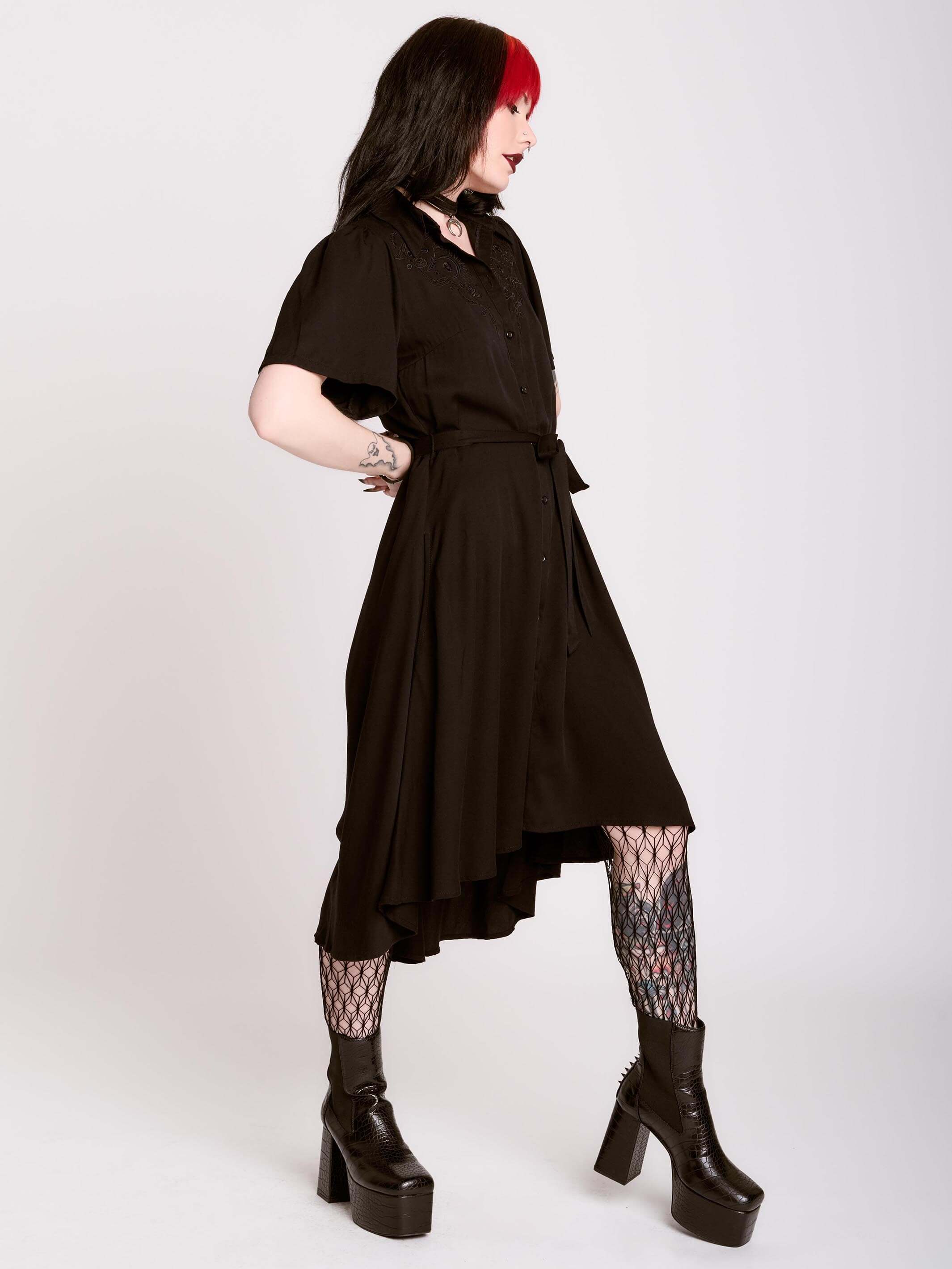 Embroidered Relics Short Sleeve Dress