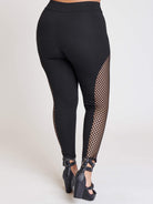 SIDE FISHNET INSET LEGGINGS