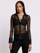 FISHNET BUTTON UP SHIRT