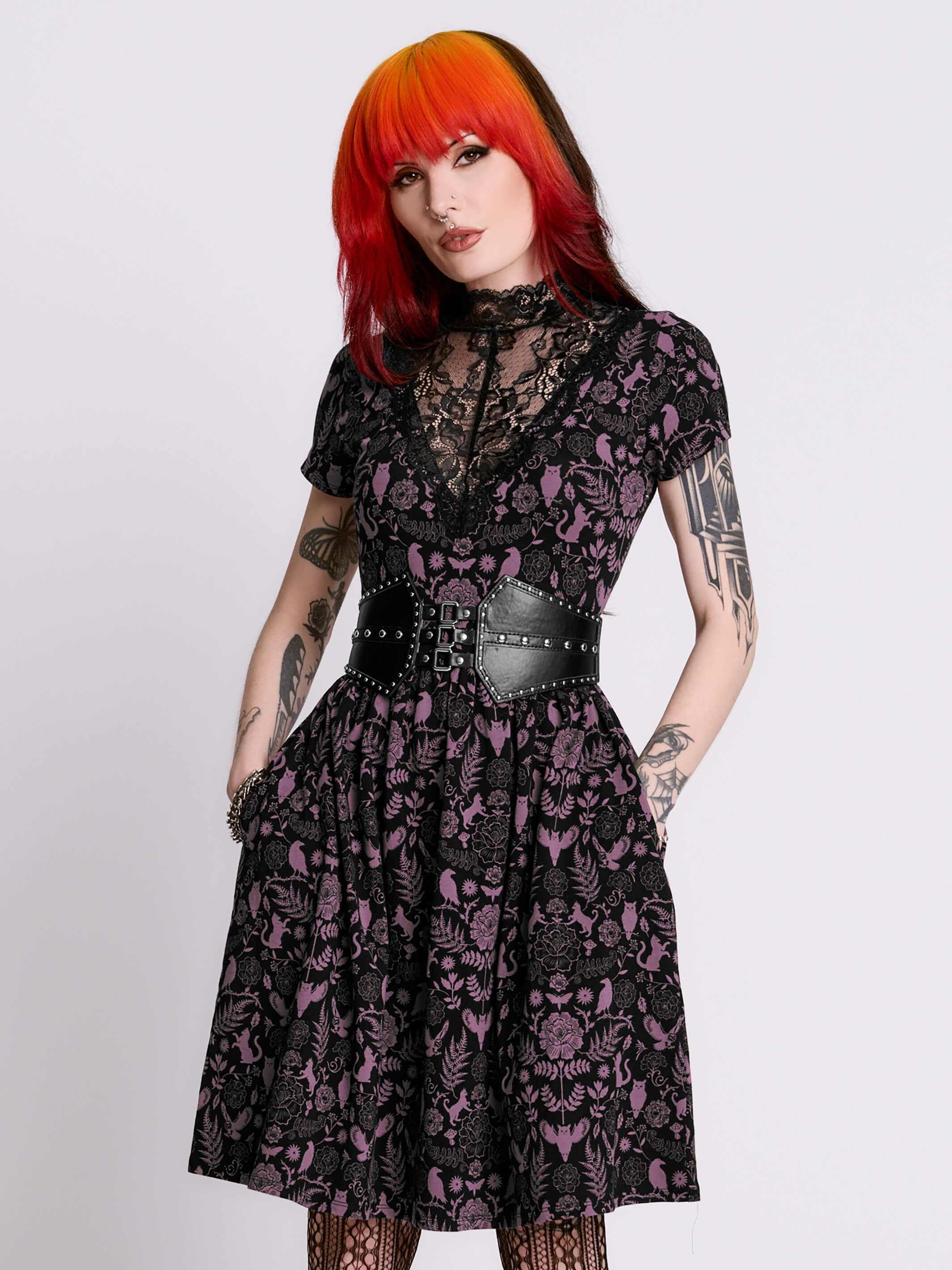 Folklore Lace Skater Dress