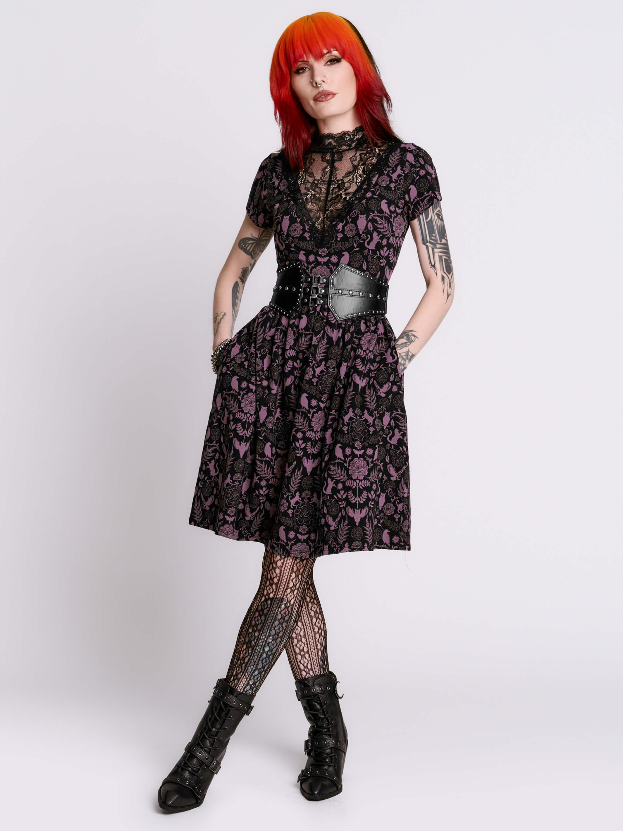 Folklore Lace Skater Dress