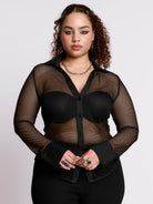FISHNET BUTTON UP SHIRT