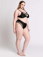 Fishnet Cut Out Swim Bottom