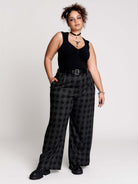 Grey Plaid Trouser