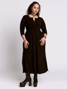 Black Henley sweater dress