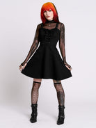 Lace Up Denim Dress