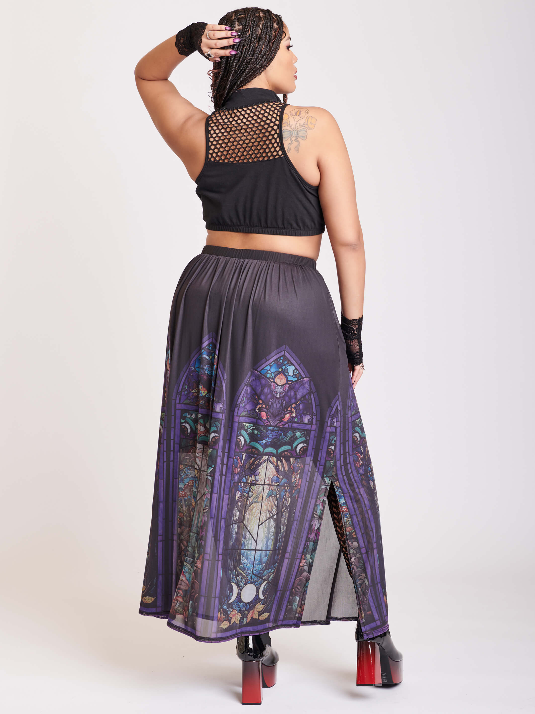 FISHNET HI NECK BRALETTE