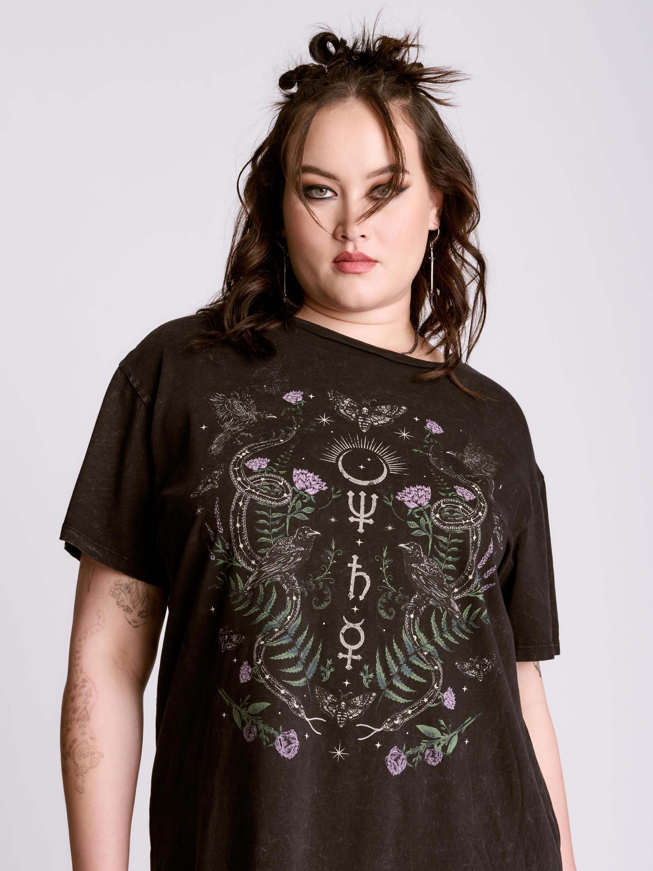 Nocturnal Garden T-shirt Dress