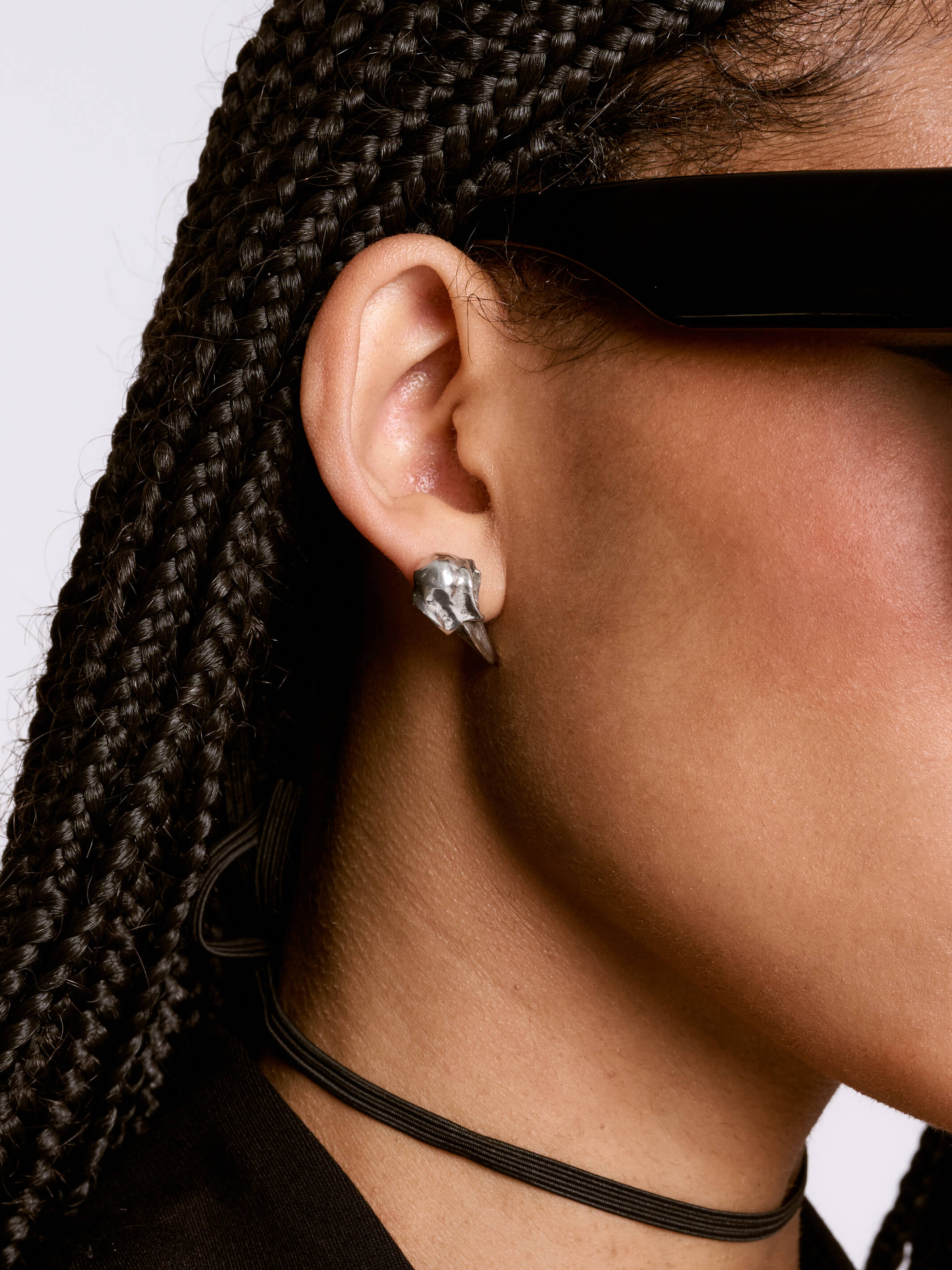 Little Raven Skull Earrings