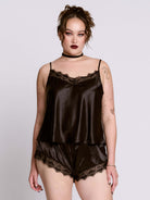 SATIN BAT LACE PJ SET