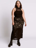 SCORNED BATS MIDI SKIRT