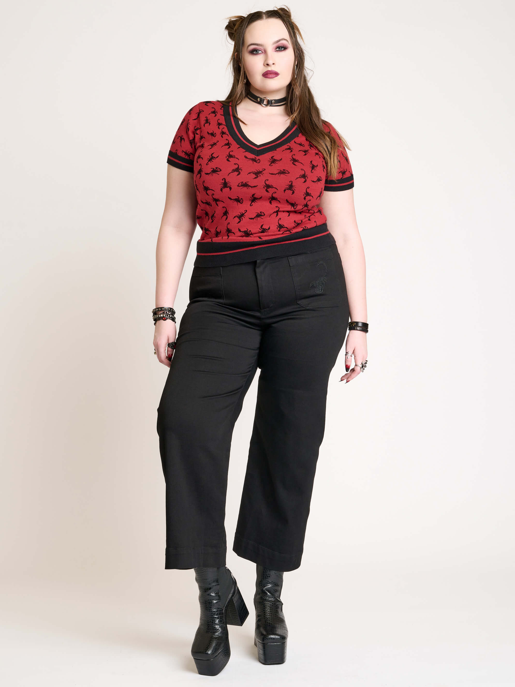 scorpion cropped denim