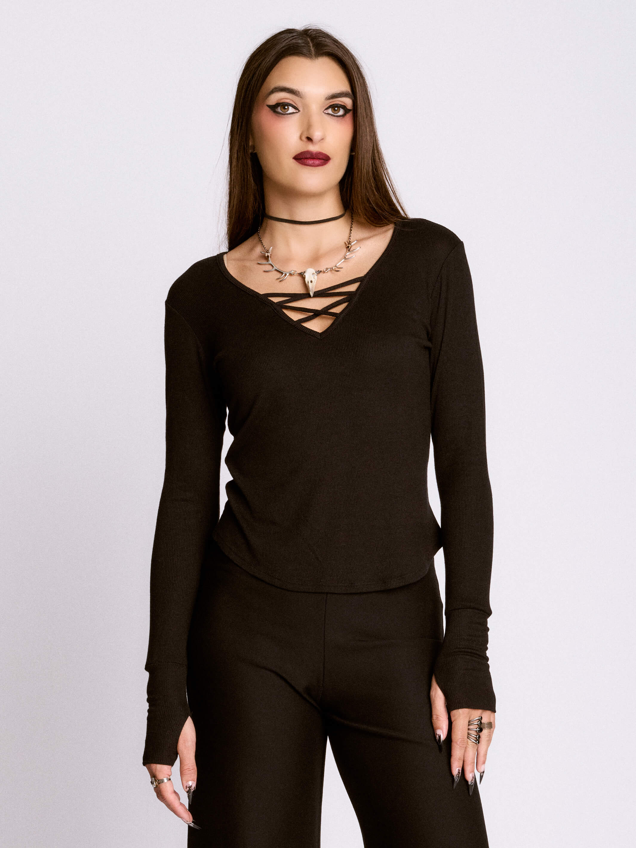 LONG SLEEVE SPINE TOP