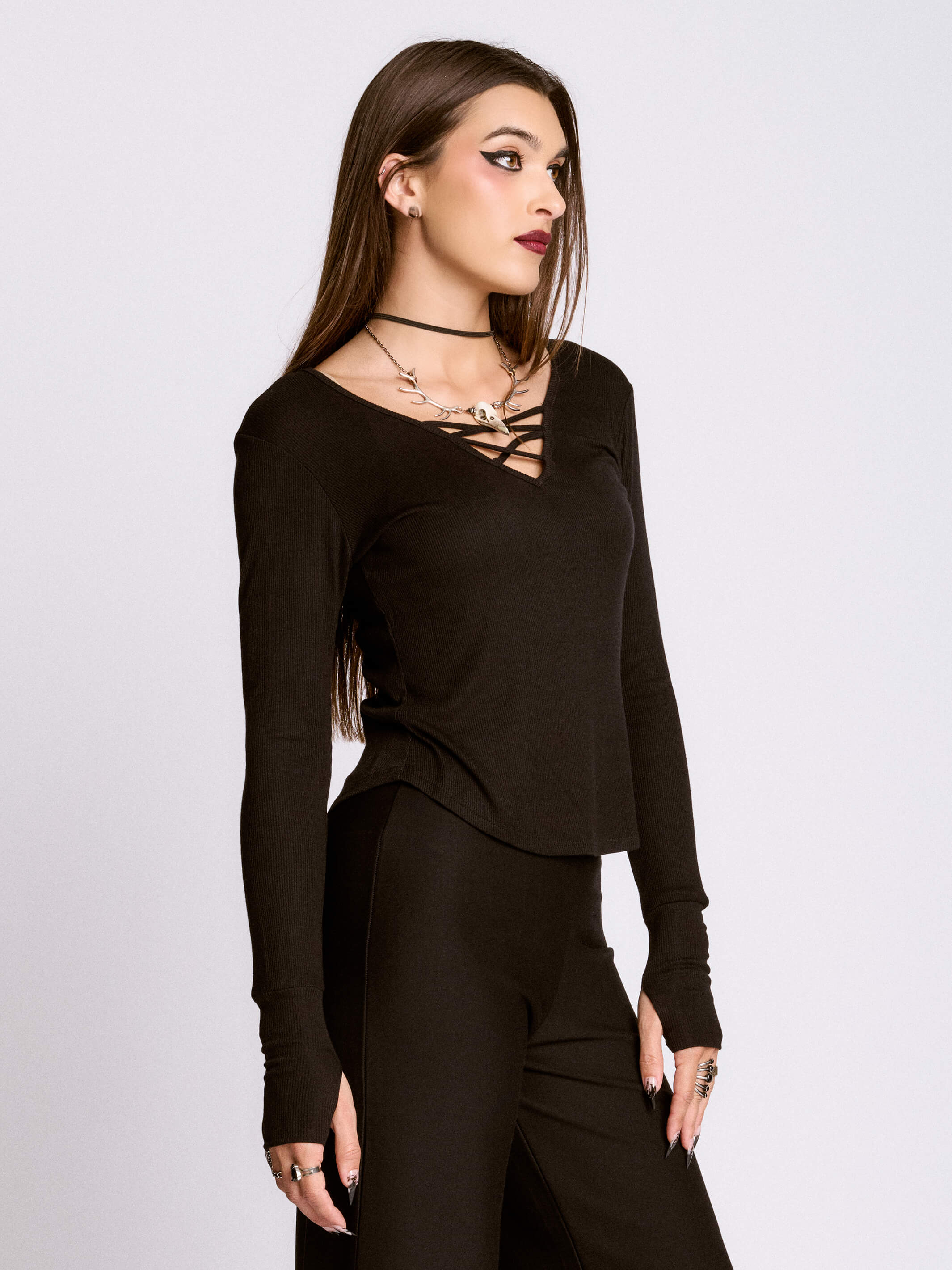 LONG SLEEVE SPINE TOP