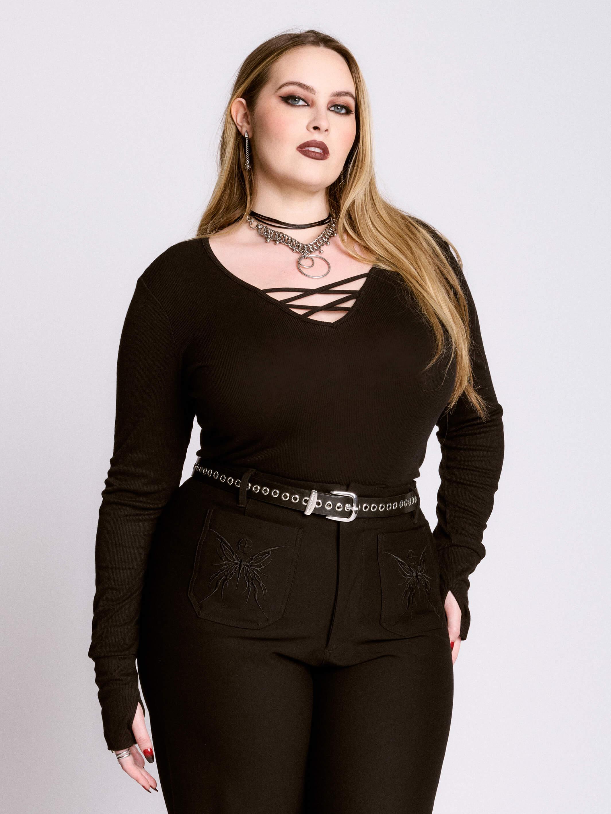 LONG SLEEVE SPINE TOP