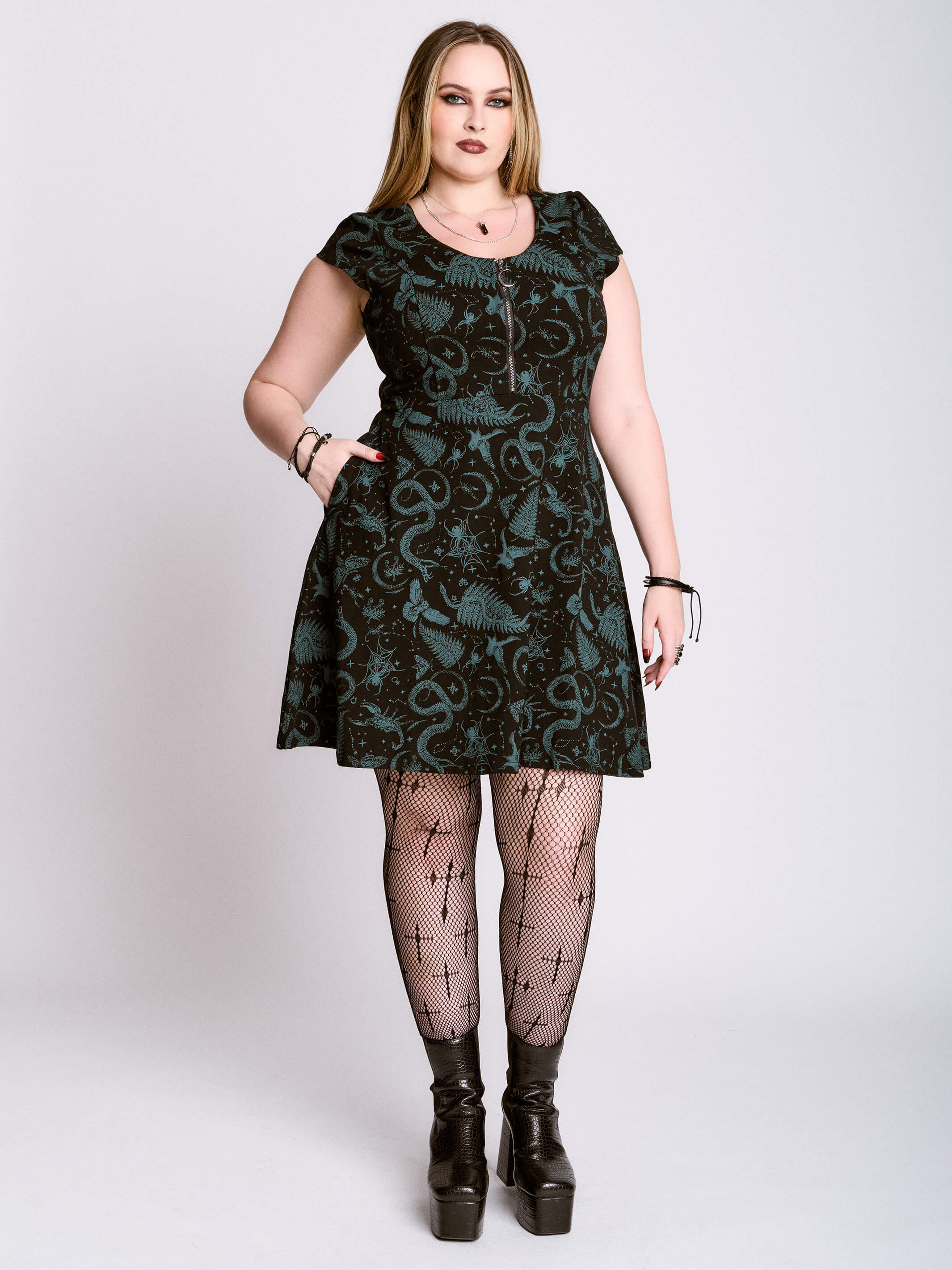 SWAMP LIFE PONTE DRESS