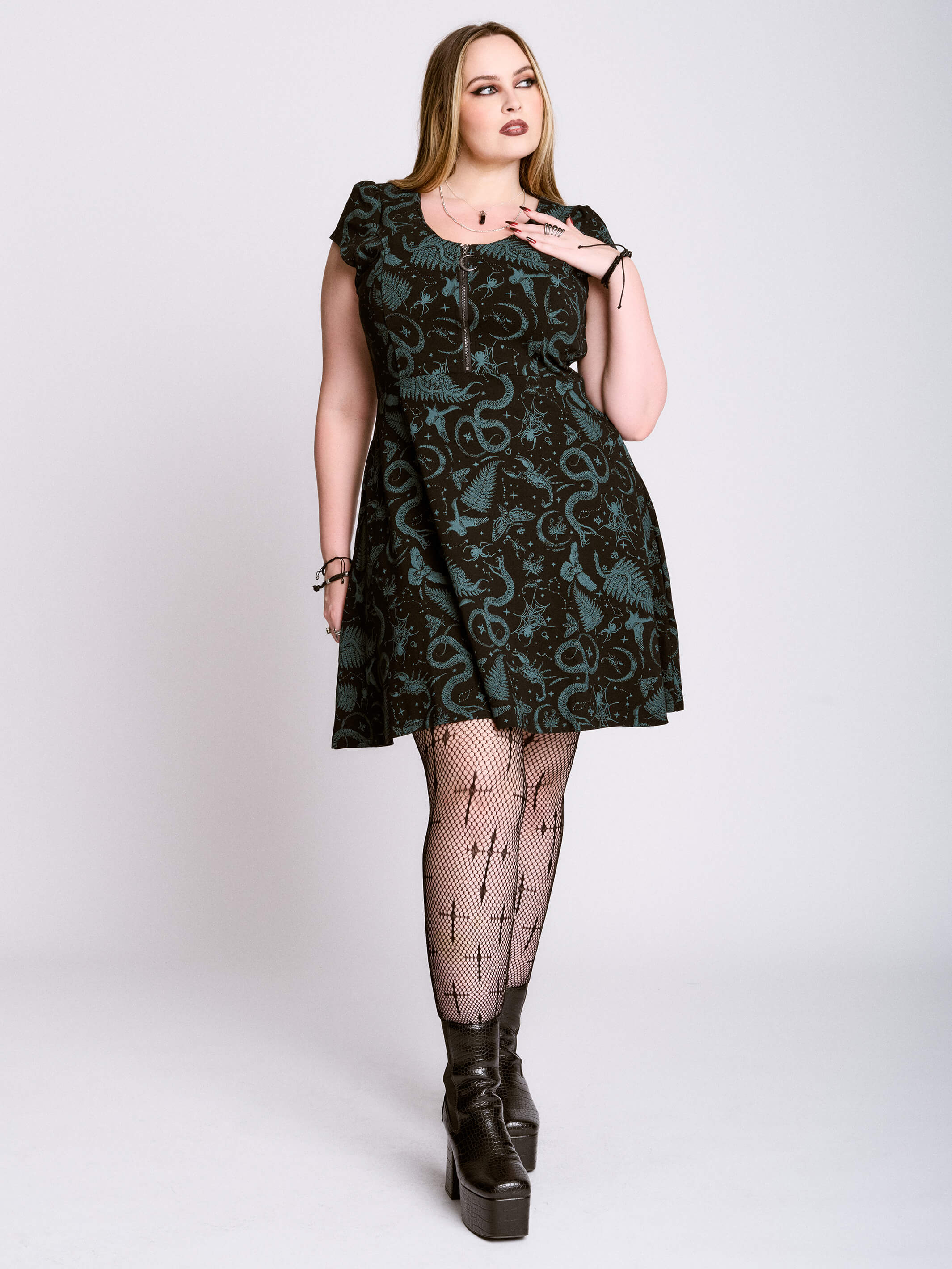 SWAMP LIFE PONTE DRESS