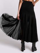 Swiss Dot Godet Skirt
